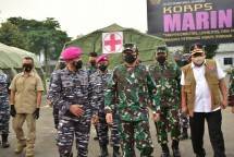 Panglima TNI dan Dankormar Pastikan Kesiapan RS Lapangan Marinir