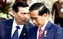Presiden Jokowi dan Menkomarves Luhut Binsar Pandjaitan