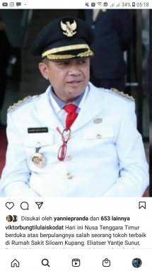 Bupati Kabupaten Lembata Eliaser Yentji Sunur