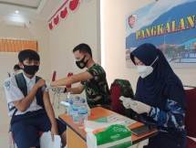 Siswa SMPN 2 Sentani Sasaran Serbuan Vaksinasi Lanud Silas Papare
