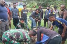 Dalam Cuaca Dingin, Satgas Yonif RK 751/VJS Rayakan Idul Adha 1442 H di Pegunungan Tengah Papua