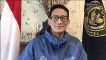 Menteri Pariwisata dan Ekonomi Kreatif Sandiaga Salahuddin Uno Dalam Acara KKP II Sespim Lemdiklat Polri, secara daring, di Jakarta, Jumat (23/7/2021)