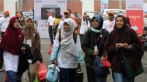 Para penumpang yang siap mudik bersama. (Rizki Meirino/INDUSTRY)