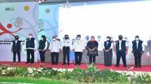 Menteri Pertanian Syahrul Yasin Limpo bersama petani Milenial