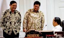 Presiden Jokowi, Menko Perekonomian Airlangga dan Menko Marves Luhut Binsar Pandjaitan