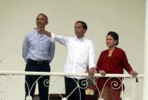 Presiden Jokowi-Ibu Iriana dan Barack Obama di Bogor (Foto Tribunnews)