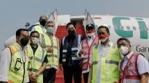 Menteri BUMN Erick Thohir sambut penerbangan Citilink angkut bantuan alat kesehatan