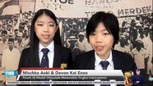 Mischka dan Devon dalam acara Webinar Forum Merdeka Barat 9 (FMB9) Indonesia Tangguh, Indonesia Tumbuh yang bertajuk "Tangguh Tanpa Mengeluh" pada Rabu (18/8/2021).