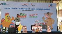 Menteri Pertanian Syahrul Yasin Limpo saat di peluncuran produk daging
