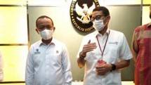 Menparekraf Sandiaga Uno bersama Menteri Investasi Bahlil Lahadalia