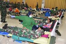 Prajurit Korps Marnir Laksanakan Donor Darah