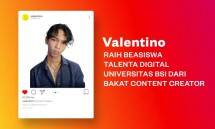 Valintino Mahasiswa Universitas BSI 