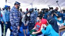 KASAL Laksamana TNI Yudo Margono dan Tinjau Serbuan Vaksinasi i Lantamal 1 Belawan