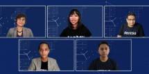 Maya Watono , CEO Country Dentsu Indonesia ( tengah) saat menyampaikan peluncuran Merkle melalui zoom