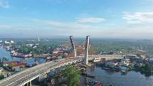 KSO WIKA - Pandji Selesaikan Pembangunan Jembatan Sei Alalak, sebagai Jembatan Cable Stay Melengkung Pertama di Indonesia