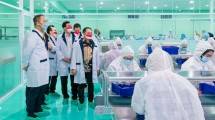 Menteri Perindustrian Agus Gumiwang Kartasasmita pada acara Peresmian Ekspor Produk Covid-19 Antigen Rapid Test Cassette PT. Taishan Alkes Indonesia ke Negara Thailand dan Irlandia