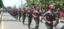 Kirab Api PON XX Tahun 2021 di Merauke Dimeriahkan Ratusan Prajurit TNI Asli Papua