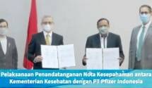 MOU Kemenkes dan PT Pfizer
