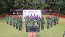 Prajurit Yonmarhanlan IV Ikuti Upacara HUT TNI ke 76 Secara Virtual