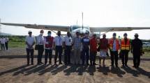 Pendaratan pesawat cessna tipe 172 dan 152 di Bandara Salakanagara Tanjung Lesung