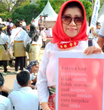 Ketua Umum Pengurus Pusat Srikandi Tenaga Pembangunan Sriwijaya (Srikandi TP Sriwijaya), Nyimas Aliah 
