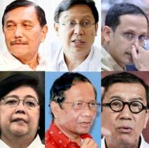Menteri Kabinet Indonesia Maju, Luhut, Budi, Nadiem, Nurbaya, Mahfud dan Yasonna (foto Kolase/Repro Tim INDUSTRY.co.id)