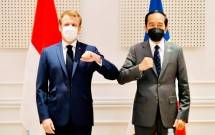 Presiden Jokowi Bertemu Presiden Perancis Emmanuel Macron