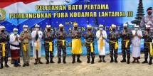 KASAL Laksamana Yudo Bersama Dankormar Letakkan Batu Pertama Rumah Ibadah Umat Hindu