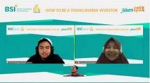 (kiri ke kanan) Founder Kuliah Saham, Firman Siregar dan Co Founder Ngerti Saham dan Founder Komunitas Investor Saham Pemula, Frisca Devi Choirina ketika ngobrol dalam acara talkshow Likes (Literasi Keuangan dan Ekonomi Syariah) 