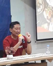 Mardigu Wowiek Prasantyo alias Bossman Sontoloyo. (Foto: Abraham Sihombing)
