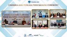 Penandatangan kerja sama PT Chanra Asri Perkasa dengan empat kontraktor global untuk proyek Front-End Engineering Design CAP2