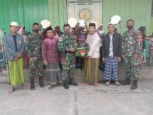 Satgas Yonif 751/VJS Berikan Bantuan Seperangkat Alat Musik Rebana