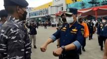 Menteri Perhubungan Budi Karya Sumadi saat memimpin Apel Bersama Kesiapan moda transportasi jelang Natal 2020 dan Tahun Baru 2021 (Nataru) di Terminal Penumpang Tanjung Priok