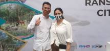 Raffi Ahmad dan Nagita Slavina saat ground breaking pembangunan Rans Carnival Zoo di PIK 2, Jumat (17/12)