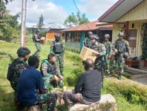 Dansatgas Kodim Yalimo Yonif RK 751 VJS Kunjungi Tokoh Adat 