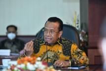 Anggota Badan Legislasi (Baleg) DPR RI Sulaeman L Hamzah saat kunjungan kerja Baleg DPR RI ke Ambon, Maluku, Senin (25/1/2022). Foto: Eno/Man