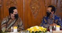 Menteri BUMN Erick Thohir Bahas Pembangunan Jalan Tol Bersama Gubernur DIY Sri Sultan Hamengku Buwono X
