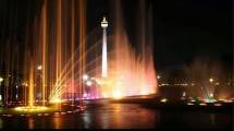 Wahana Air Mancur Menari di Kawasan Monumen Nasional, Jakarta Pusat (Foto:jojo__ismyname/Instagram)