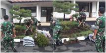 Denma Kogartap II Bandung Menata Pangkalan Taman Kantor Garnisun Bandung