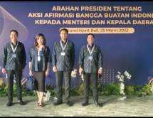 Dari kiri, Ketua Umum BPD HIPMI Bali Agus Pande Widura, Bendahara Umum BPP HIPMI Hilda Kusumadewi, Sekretaris Jenderal BPP HIPMI Bagas Adhadirgha,dan Kompartemen Bidang OKK BPP HIPMI Syarif Alata