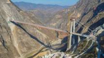 Jembatan Lvzhijiang, China Jadi Jembatan Gantung Satu Menara Pertama di Dunia