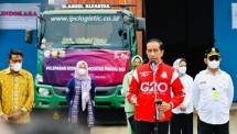 Presiden Jokowi saat pelepasan biji Pinang