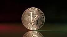 Ilustrasi token Tezos 