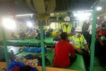 Suasana pemudik lebaran di dalam Kapal Laut Milik PT Pelni di Tanjung Priok 