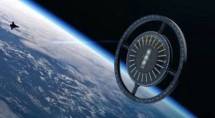 Stasiun Pioneer dibangun agar terlihat seperti 'ember air yang berputar'. (Foto: Orbital Assembly Corporation/ Twitter)