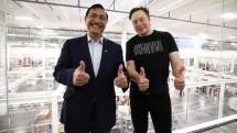 Menko Luhut Binsar Pandjaitan bersama CEO Tesla Elon Musk