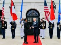 Presiden Jokowi menghadiri jamuan santap malam antara pemimpin negara-negara ASEAN dengan Presiden AS Joe Biden, di Gedung Putih, Washington DC, Kamis (12/05/2022). 