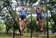 Prajurit Muda Yonif 1 Marinir Sidoarjo Laksanakan Body Building