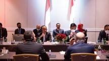 Menteri Investasi/Kepala BKPM Bahlil Lahadalia bersama Menko Marves Luhut Binsar Pandjaitan saat bertemu sejumlah pemimpin perusahaan di AS