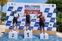 Atlet Triathlon Brigif 4 Marinir/BS Sabet Perunggu Dalam Ajang Belitung Triathlon 2022